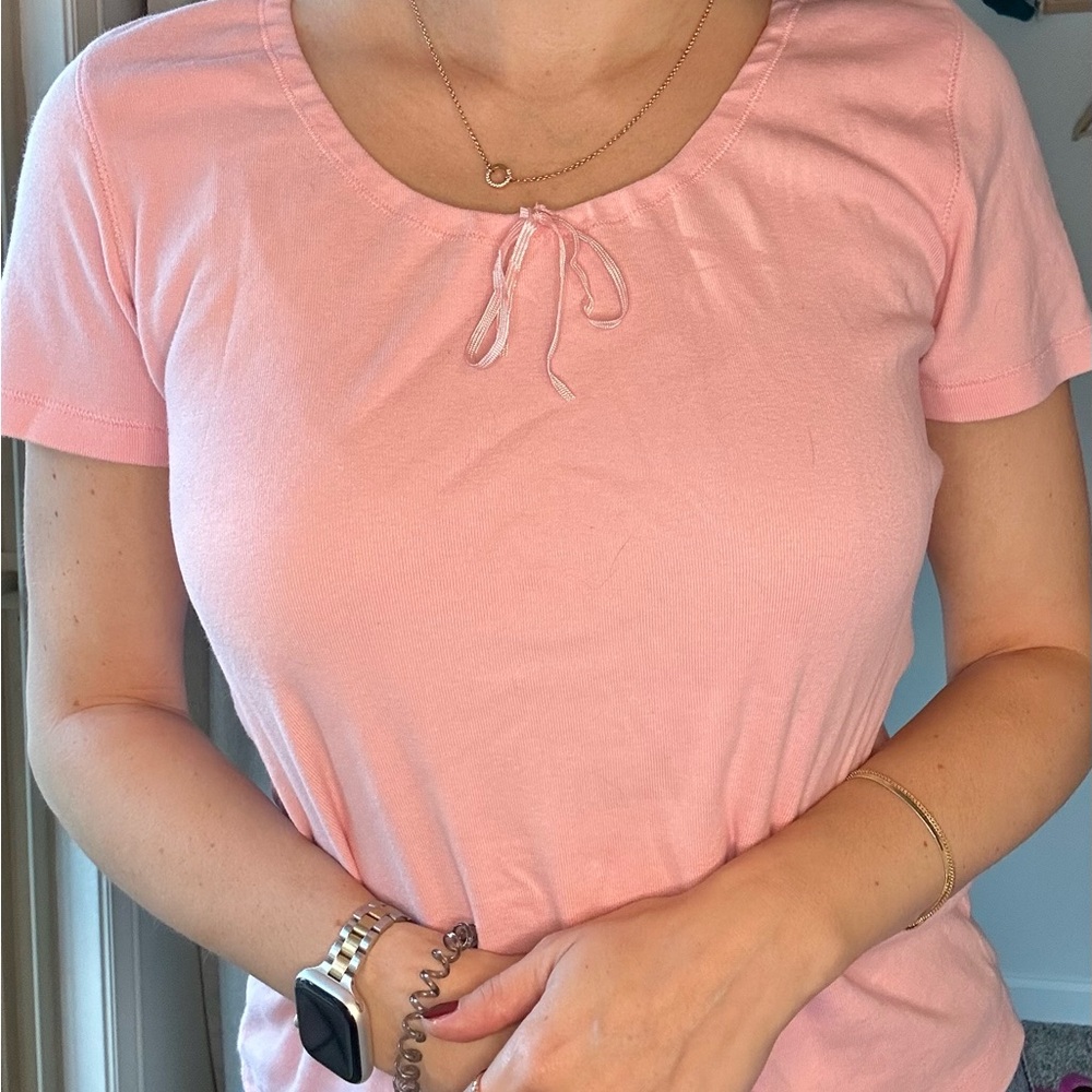 Liz Claiborne Light Pink Short Sleeve Tee